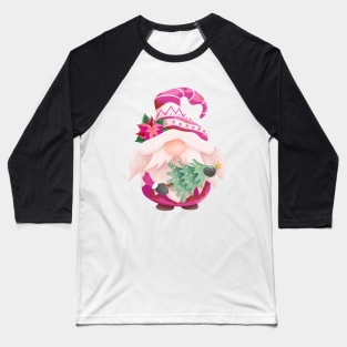 Retro Pink Santa Claus Vintage ginome Baseball T-Shirt